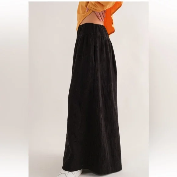 31 Gauze Shirring Detailed Wide Pants - Picture 3 of 6